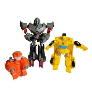 Transformers Animated The Battle Begins Deluxe Megatron Plus Fixit Bumblebee Lot